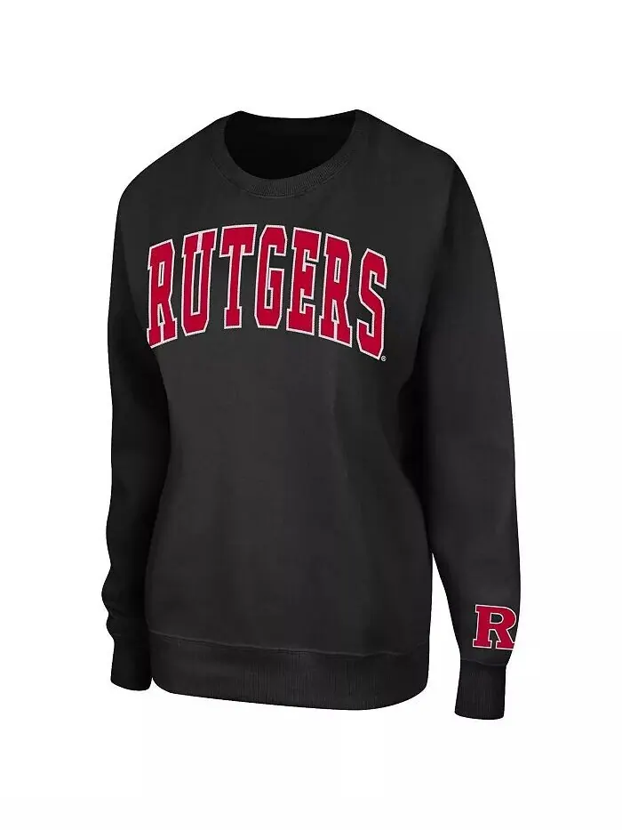 Женский черный пуловер Rutgers Scarlet Knights Campanile свитшот Colosseum — изображение 3 из 3