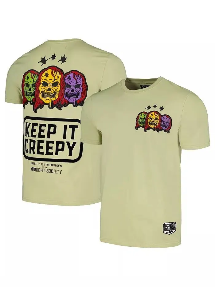 Мужская и женская футболка Olive Are You Afraid of the Dark Keep It Creepy Freeze Max