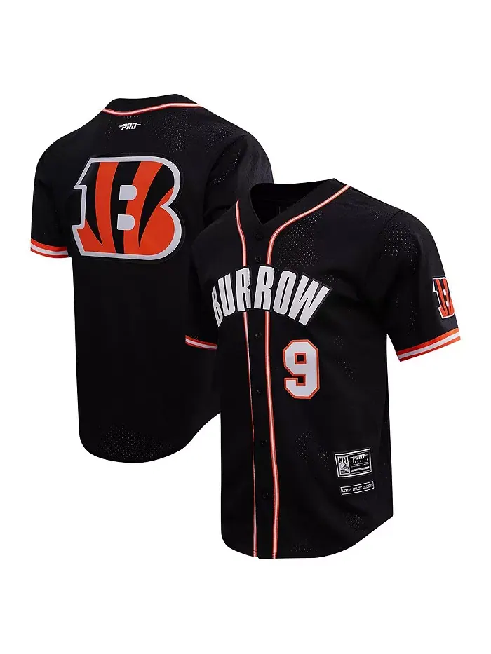 Мужская черная бейсболка Cincinnati Bengals с пуговицами Joe Burrow Pro Standard — изображение 1 из 4