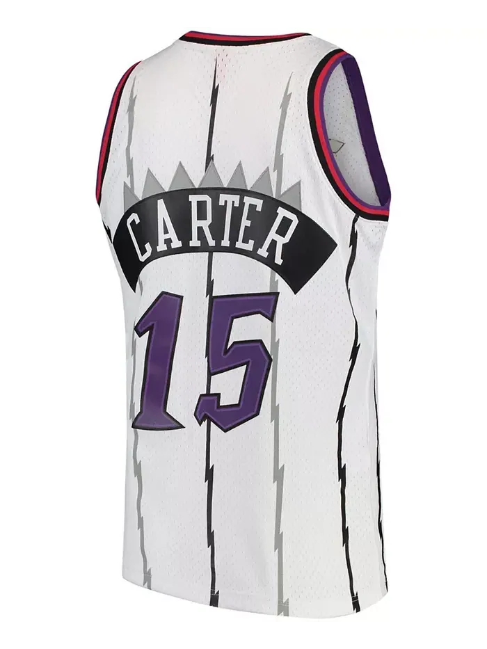 Мужская баскетбольная майка Vince Carter White Toronto Raptors 1997-98 Hardwood Classics Swingman — изображение 3 из 3