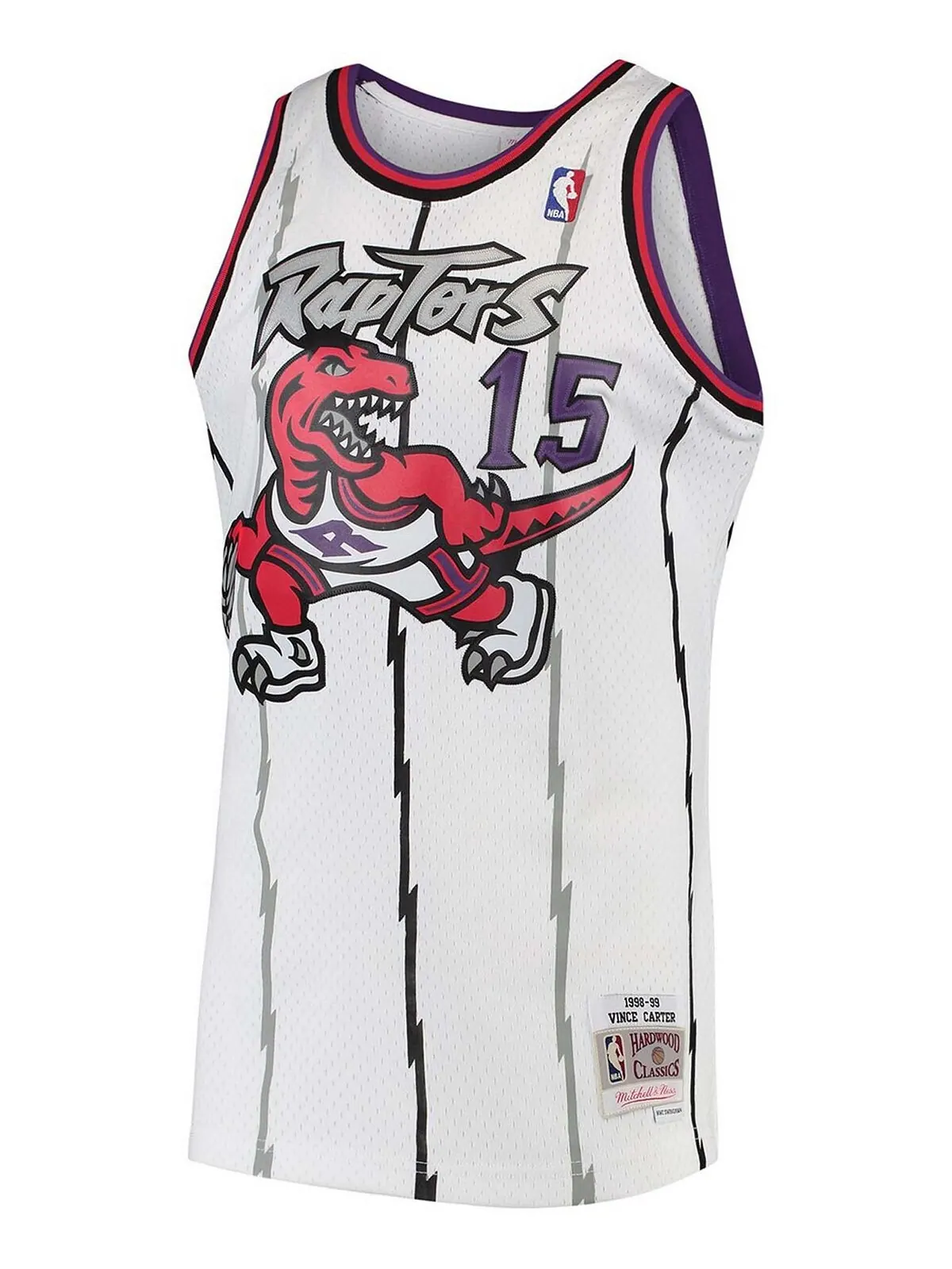 Мужская футболка vince carter white toronto raptors 1997-98 hardwood classics swingman jersey — изображение 2 из 3, белый