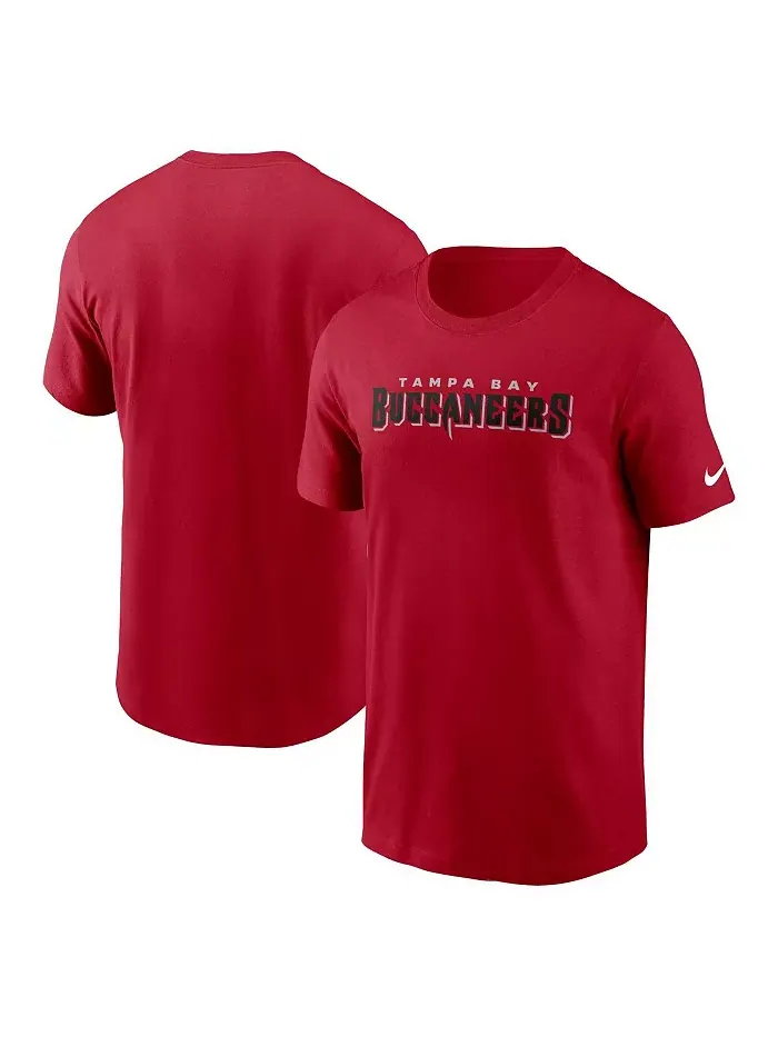 Мужская футболка Tampa Bay Buccaneers Primetime Wordmark Essential красного цвета Nike — изображение 1 из 3