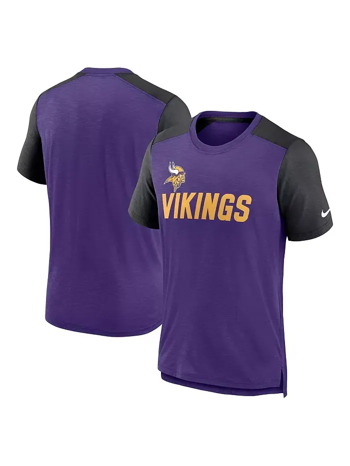 Мужская футболка Minnesota Vikings с цветными блоками в оттенках верескового пурпура и верескового — изображение 1 из 3