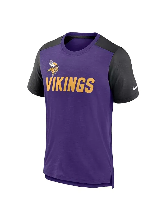 Мужская футболка Minnesota Vikings с цветными блоками в оттенках верескового пурпура и верескового — изображение 3 из 3