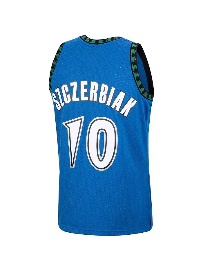 Мужская футболка Wally Szczerbiak Blue Minnesota Timberwolves 2001/02 Hardwood Classics Swingman — изображение 2 из 3