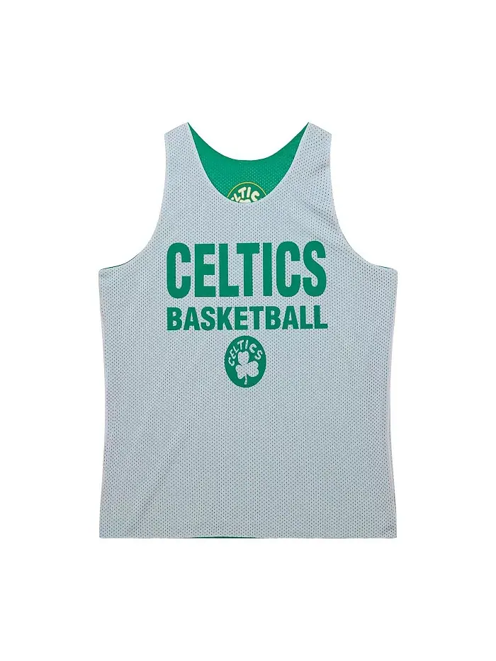 Мужская тренировочная майка Kelly Green Boston Celtics Hardwood Classics Reversible Mesh Mitchell & — изображение 3 из 5