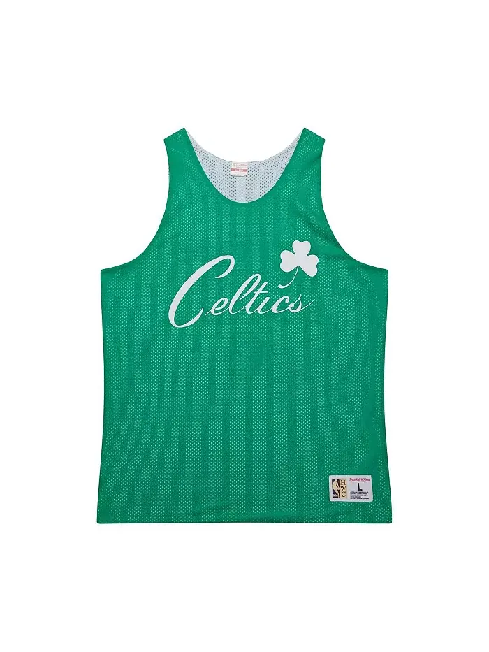 Мужская тренировочная майка Kelly Green Boston Celtics Hardwood Classics Reversible Mesh Mitchell & — изображение 5 из 5