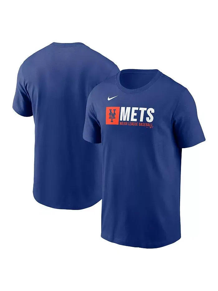 Мужская футболка Royal New York Mets Team Block Nike — изображение 1 из 3