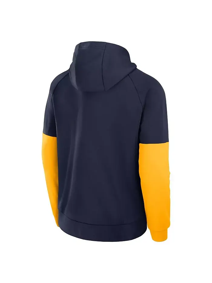 Мужская синяя толстовка с капюшоном West Virginia Mountaineers для тренировок Nike — изображение 3 из 3