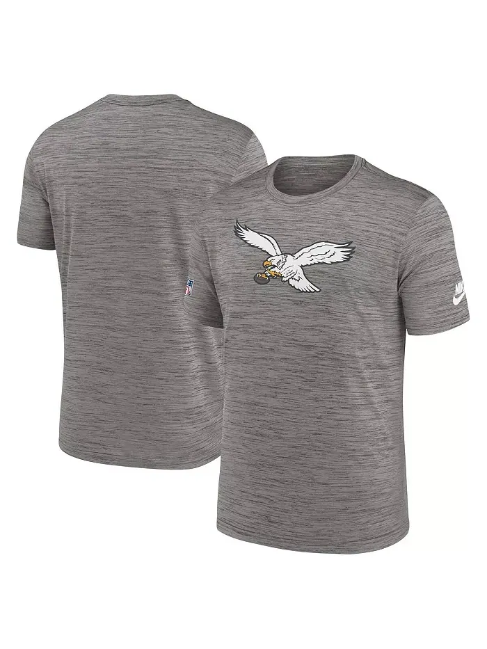 Мужская футболка Philadelphia Eagles Sideline Alternate Logo Performance цвета верескового угля Nike — изображение 1 из 3