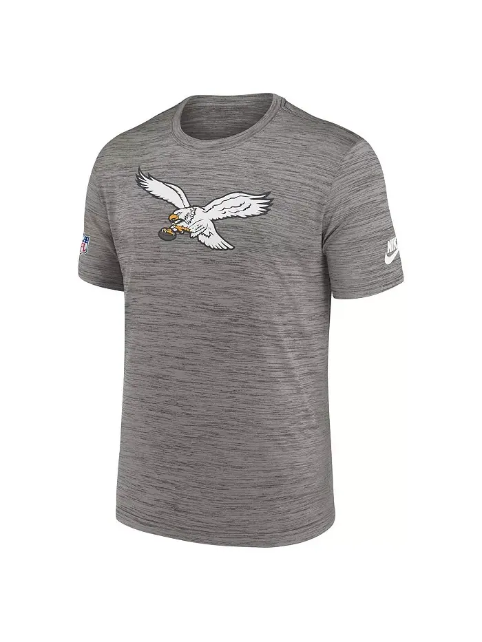 Мужская футболка Philadelphia Eagles Sideline Alternate Logo Performance цвета верескового угля Nike — изображение 3 из 3