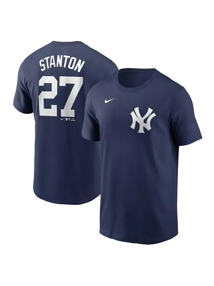 Мужская футболка New York Yankees с именем и номером Giancarlo Stanton, цвет navy, коллекция Fuse — изображение 1 из 3
