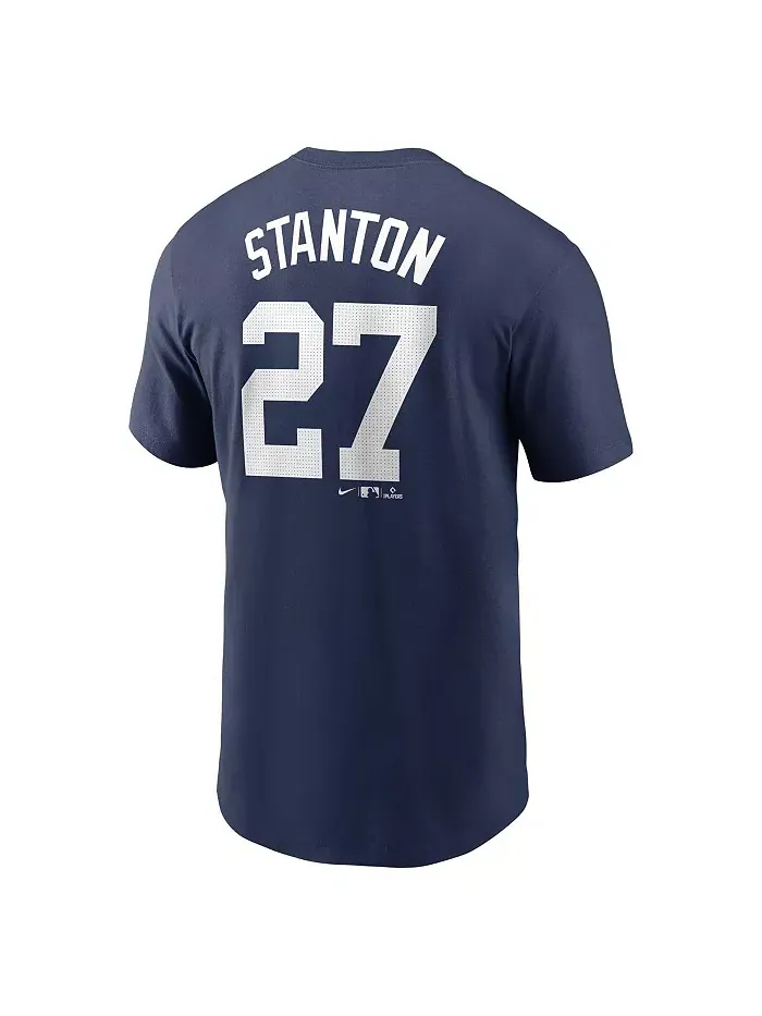 Мужская футболка New York Yankees с именем и номером Giancarlo Stanton, цвет navy, коллекция Fuse — изображение 2 из 3