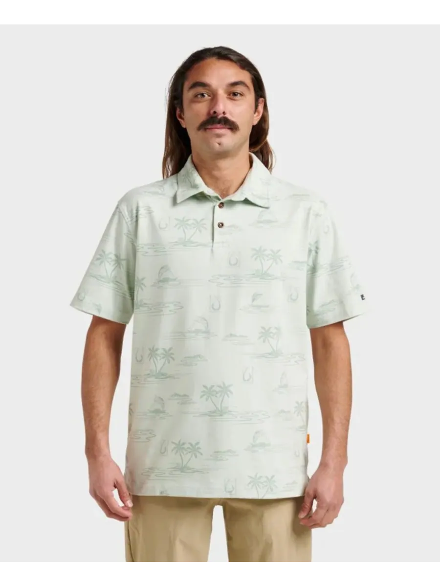 Мужская рубашка поло Quiksilver Island Daze Quiksilver Waterman, SMOKE HEATHER — изображение 1 из 3
