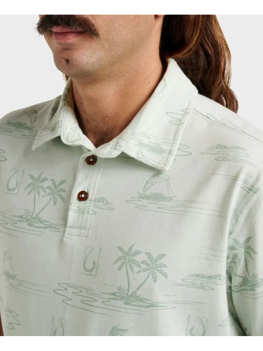 Мужская рубашка поло Quiksilver Island Daze Quiksilver Waterman, SMOKE HEATHER — изображение 2 из 3