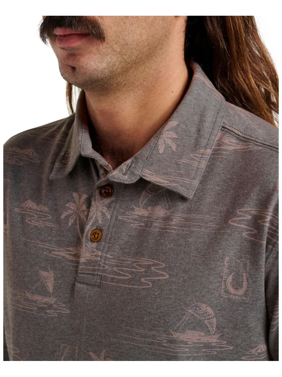 Мужская рубашка поло Quiksilver Island Daze Quiksilver Waterman, PHANTOM HEATHER — изображение 2 из 3