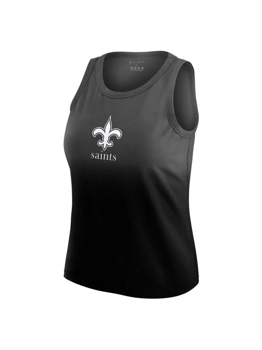 WEAR by Erin Andrews Женская черная майка New Orleans Saints с градиентным переходом цвета — изображение 2 из 3, черный