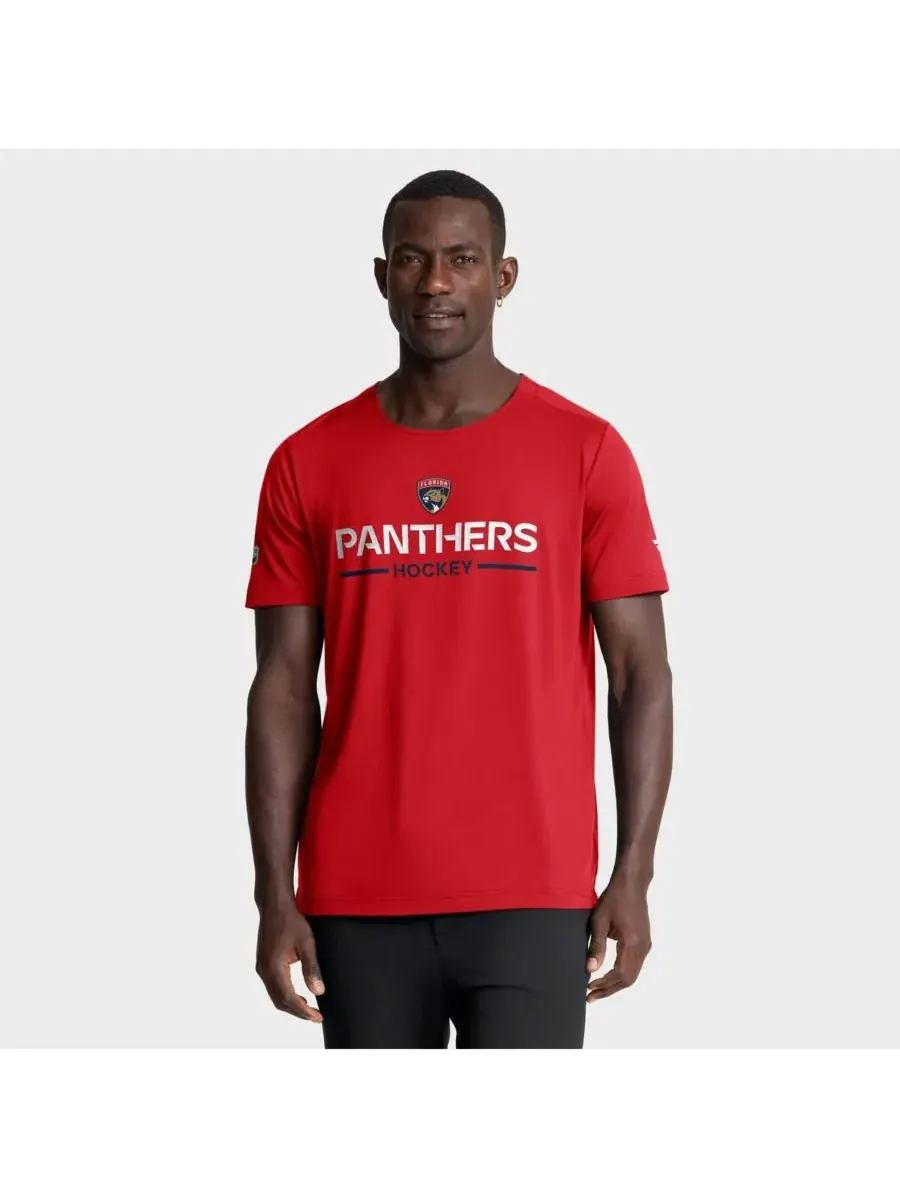 Fanatics Мужская красная футболка Florida Panthers Authentic Pro Rink Tech — изображение 1 из 5, красный