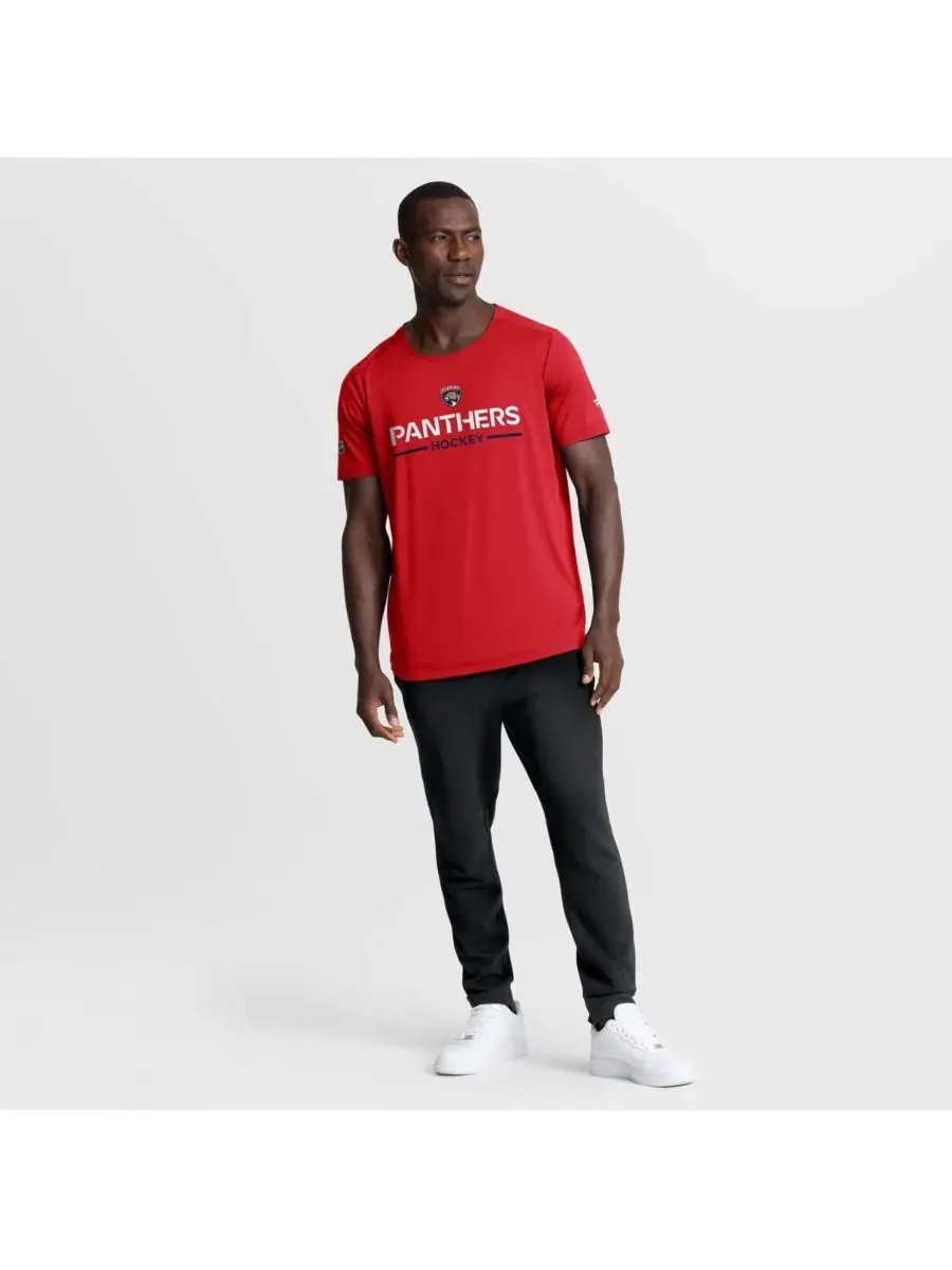 Fanatics Мужская красная футболка Florida Panthers Authentic Pro Rink Tech — изображение 3 из 5, красный