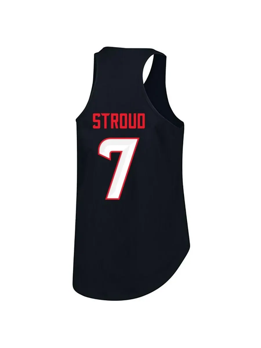 Fanatics Женская майка CJ Stroud Navy Houston Texans больших размеров с именем и номером — изображение 2 из 3, темно-синий