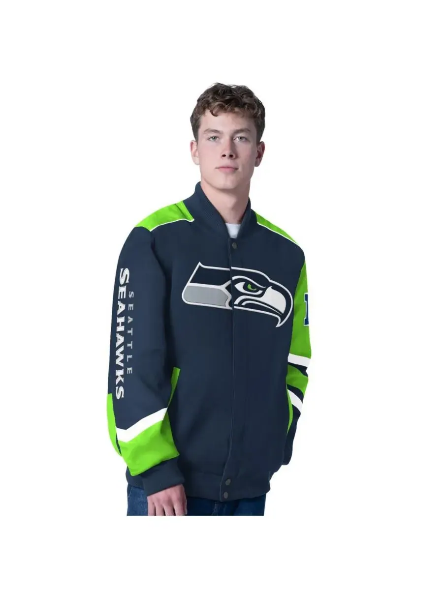 G-III Sports by Carl Banks Мужская темно-синяя куртка College Navy Seattle Seahawks Prime Time — синий