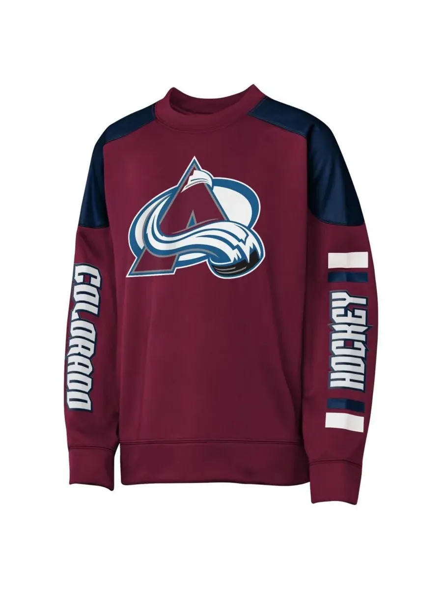 Толстовка с круглым вырезом "Big Boys and Girls Nathan MacKinnon Burgundy Colorado Avalanche Best — изображение 3 из 3