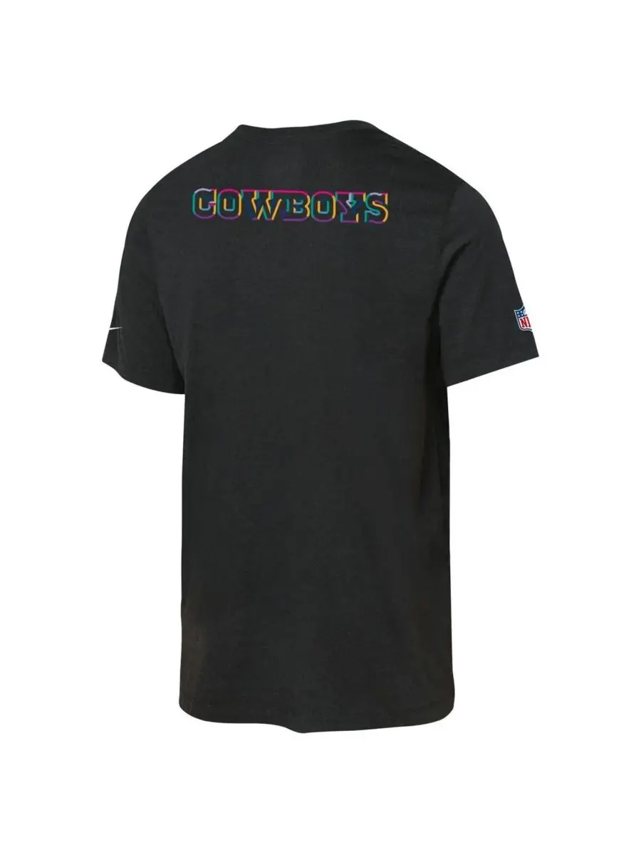 Nike Футболка Big Boys and Girls Black Dallas Cowboys 2025 NFL Crucial Catch Tri-Blend Dri-FIT для — изображение 3 из 3