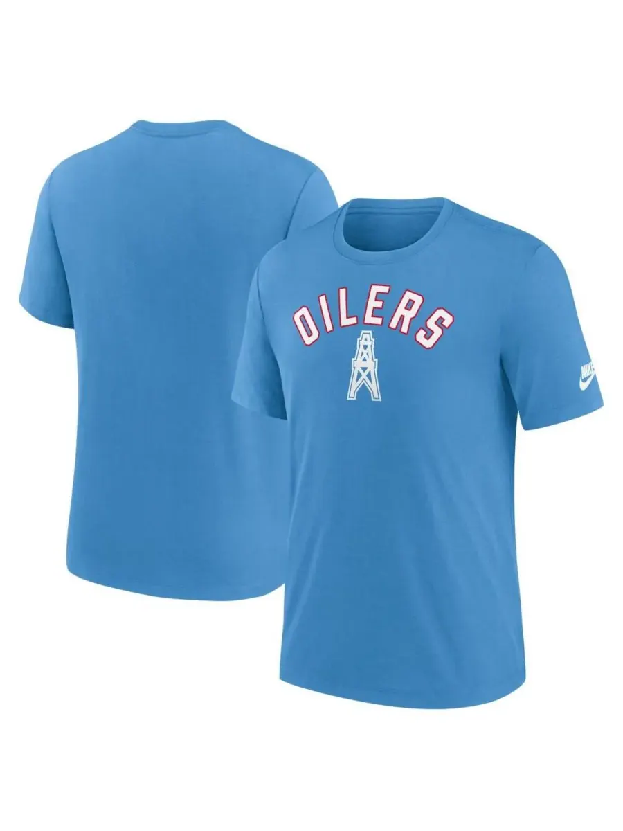 Nike Мужская светло-голубая футболка Tennessee Titans Favorable Timeline Tri-Blend — изображение 1 из 3, светлый синий