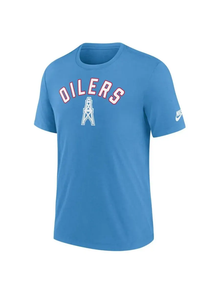 Nike Мужская светло-голубая футболка Tennessee Titans Favorable Timeline Tri-Blend — изображение 2 из 3, светлый синий