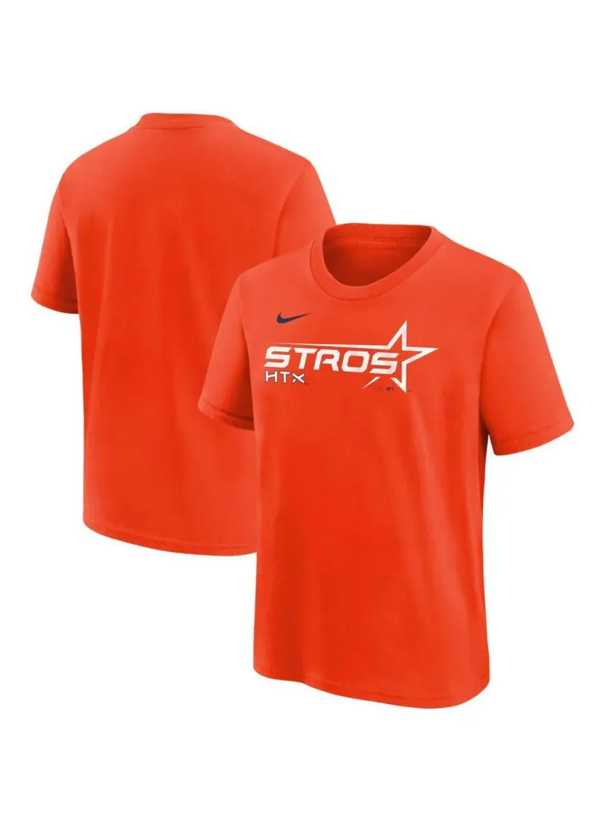Nike Футболка Big Boys and Girls Orange Houston Astros 2025 City Connect Wordmark — изображение 1 из 3, оранжевый
