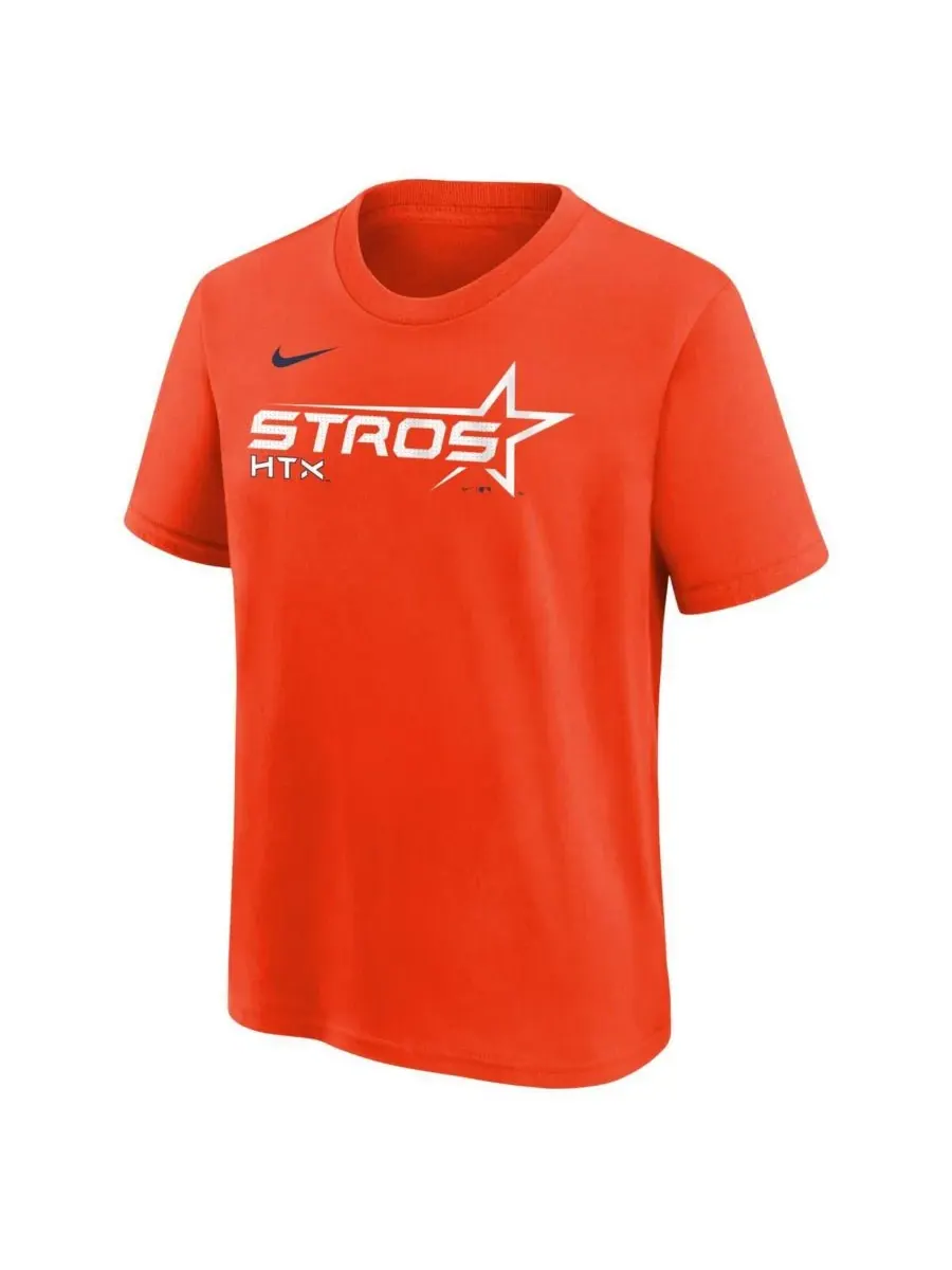 Nike Футболка Big Boys and Girls Orange Houston Astros 2025 City Connect Wordmark — изображение 2 из 3, оранжевый