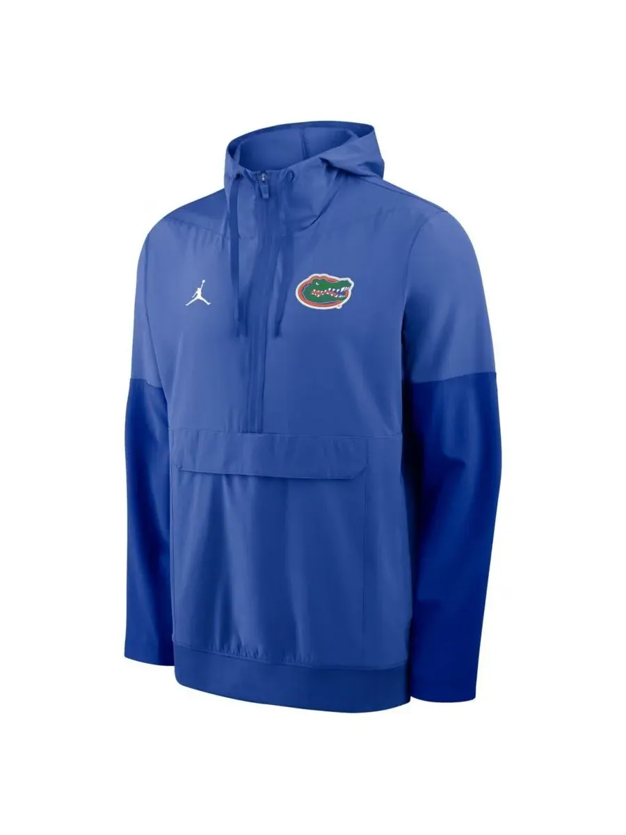Мужская куртка-анорак Royal Florida Gators с застежкой-молнией до середины груди Nike — изображение 2 из 3, королевский