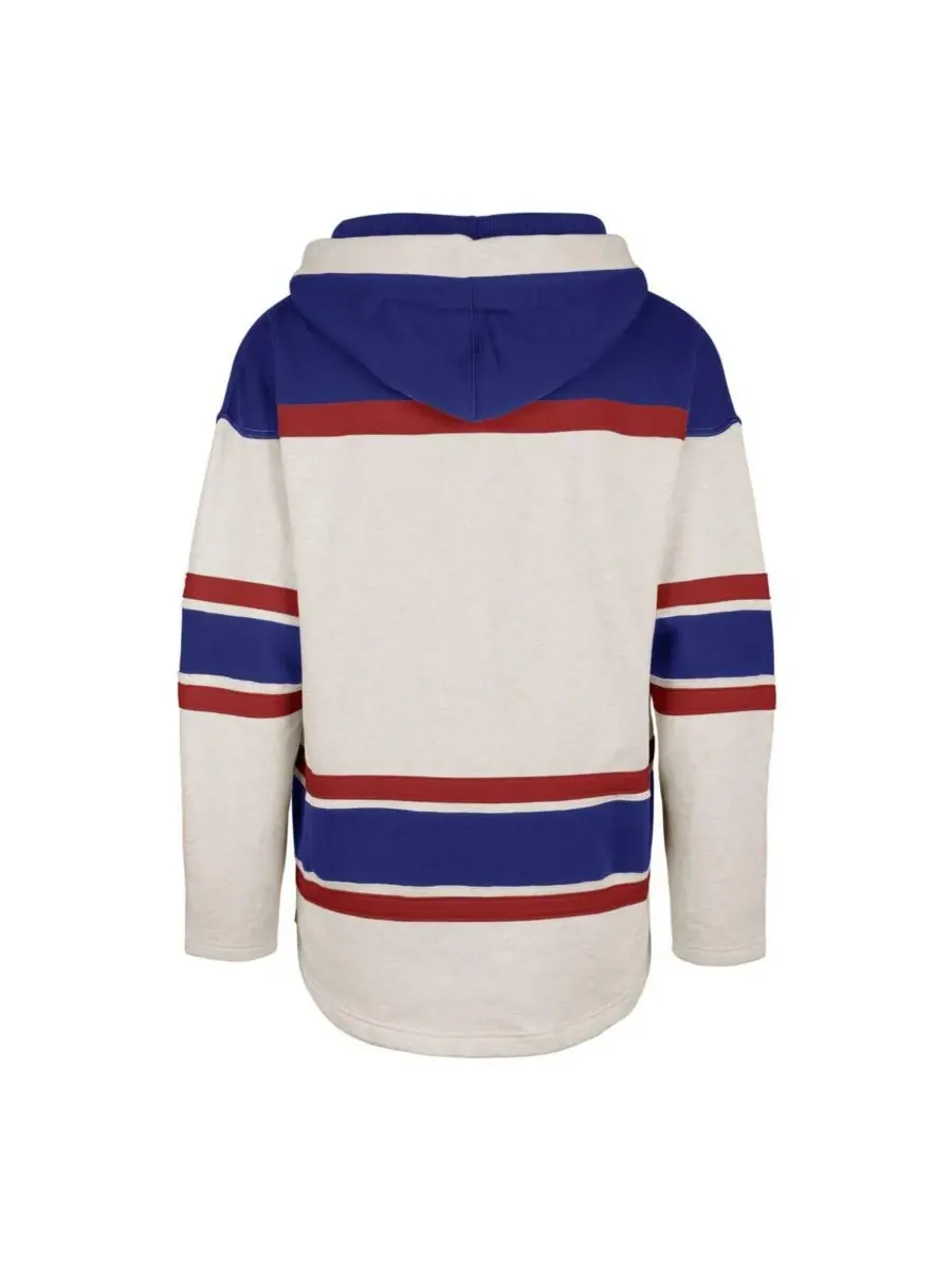 '47 Brand Мужская толстовка с капюшоном и шнуровкой New York Rangers Rockaway цвета овсянки — изображение 2 из 3, овсяный
