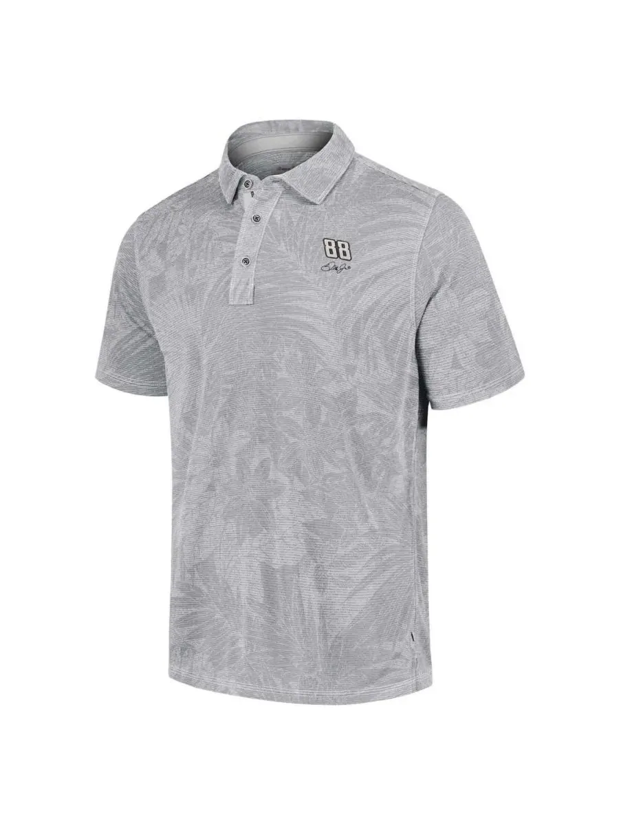 Tommy Bahama Мужская серая рубашка поло Dale Earnhardt Jr. Santiago Paradise — изображение 2 из 3, серый