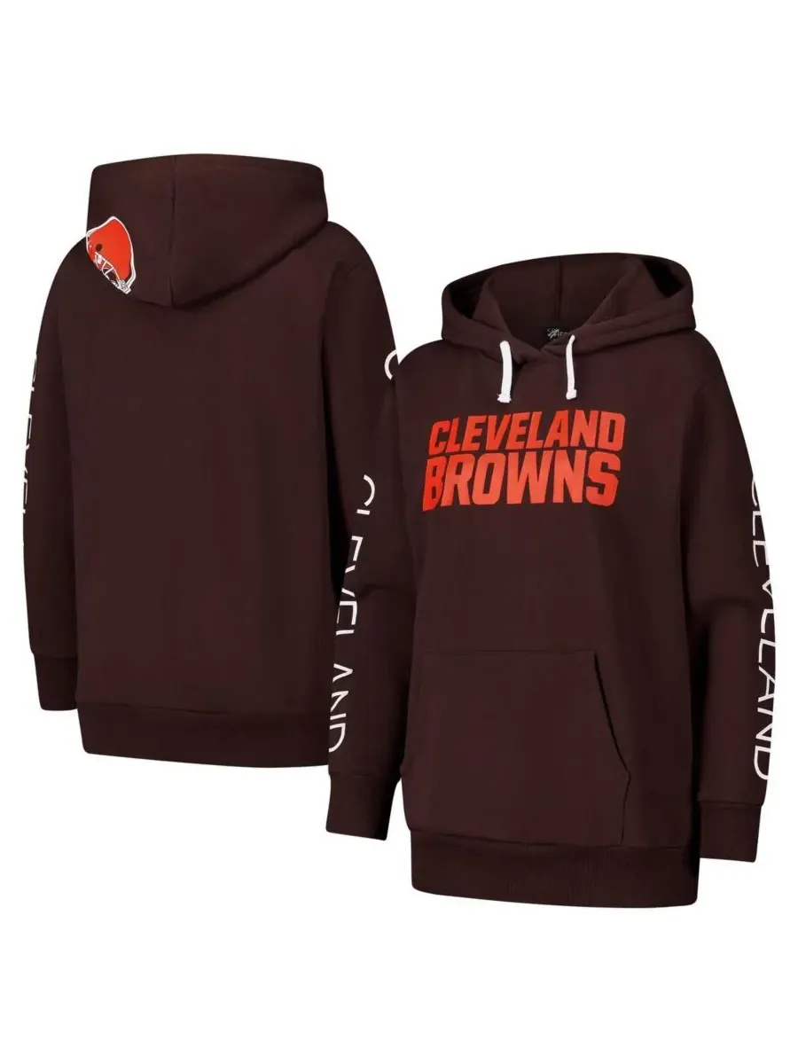 G-III 4Her by Carl Banks Женская коричневая толстовка с капюшоном Cleveland Browns Extra Inning — изображение 1 из 3