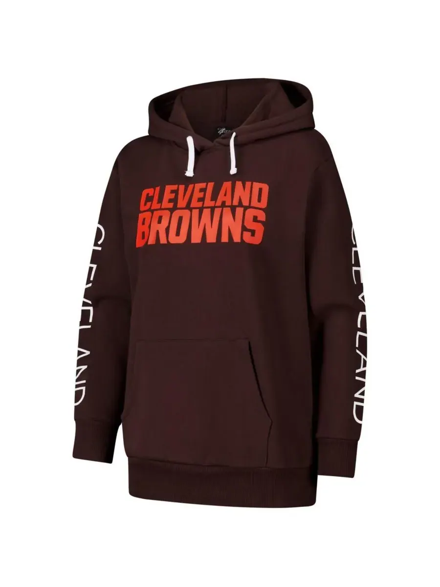 G-III 4Her by Carl Banks Женская коричневая толстовка с капюшоном Cleveland Browns Extra Inning — изображение 2 из 3