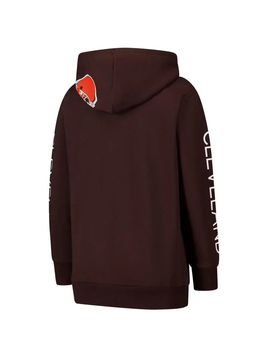 G-III 4Her by Carl Banks Женская коричневая толстовка с капюшоном Cleveland Browns Extra Inning — изображение 3 из 3