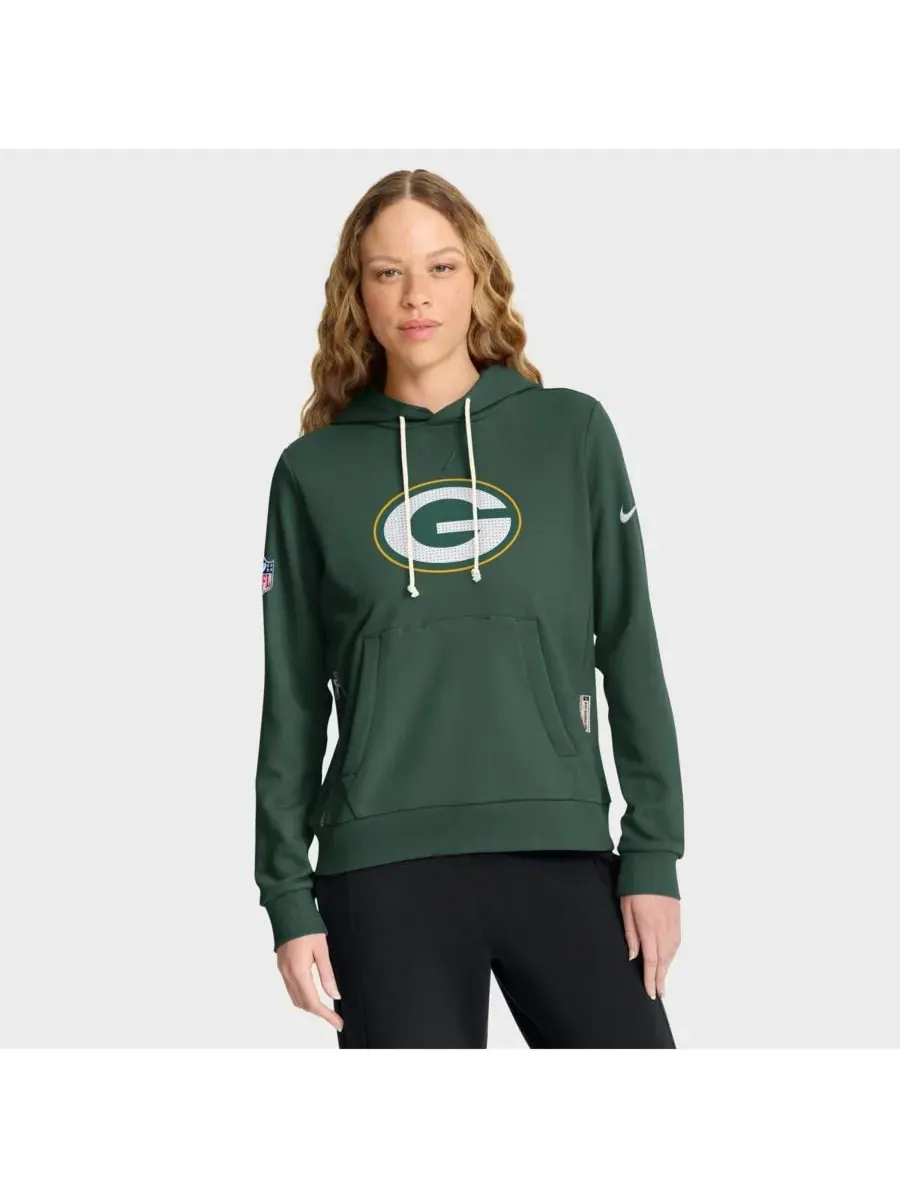 Nike Женская толстовка Green Bay Packers Sideline Standard Issue Initial Home Dri-FIT — изображение 1 из 4, зеленый
