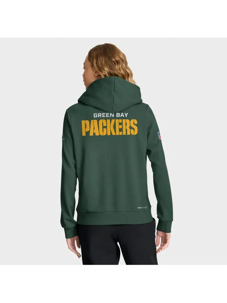 Nike Женская толстовка Green Bay Packers Sideline Standard Issue Initial Home Dri-FIT — изображение 2 из 4, зеленый