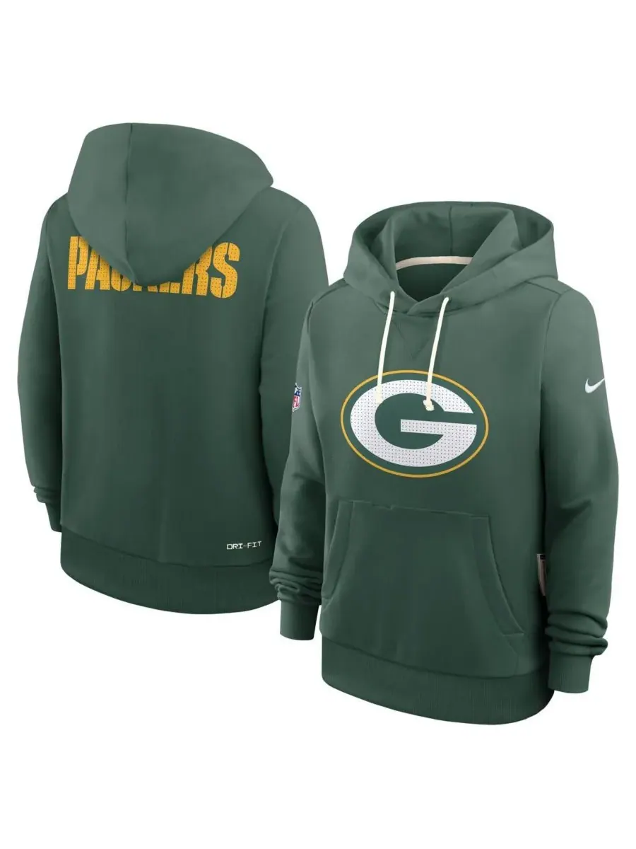 Nike Женская толстовка Green Bay Packers Sideline Standard Issue Initial Home Dri-FIT — изображение 4 из 4, зеленый