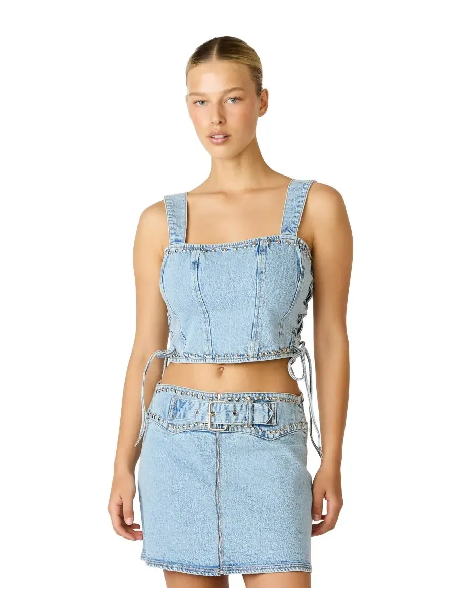 Женская блузка Babe с квадратным вырезом Steve Madden, Santa Monica Wash — изображение 2 из 5