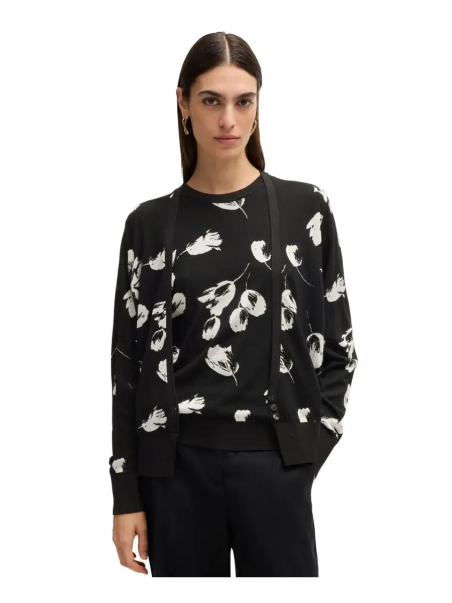 Женский кардиган из смеси мериносовой шерсти Hugo Boss, Open Misc — изображение 1 из 4