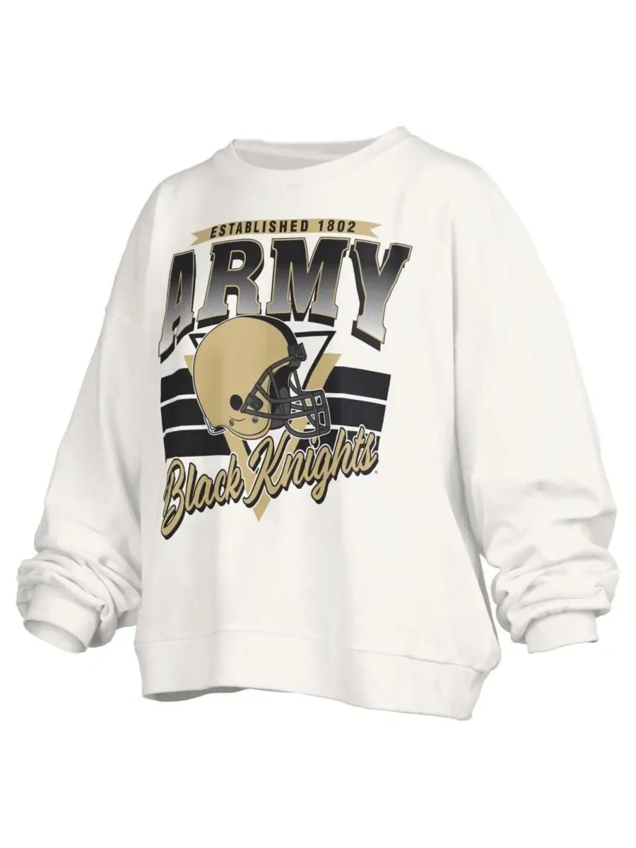 Pressbox Женская белая армейская толстовка Black Knights Oversized Janice Retro Waist-Length — изображение 3 из 3, белый