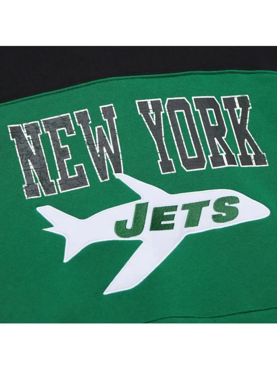 Mitchell & Ness Мужская толстовка с коротким рукавом и винтажным логотипом New York Jets цвета — изображение 4 из 4, зеленый