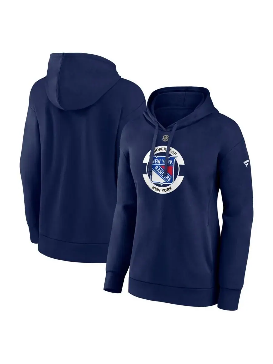 Fanatics Женская темно-синяя толстовка с капюшоном New York Rangers Authentic Pro Core Secondary — изображение 1 из 3