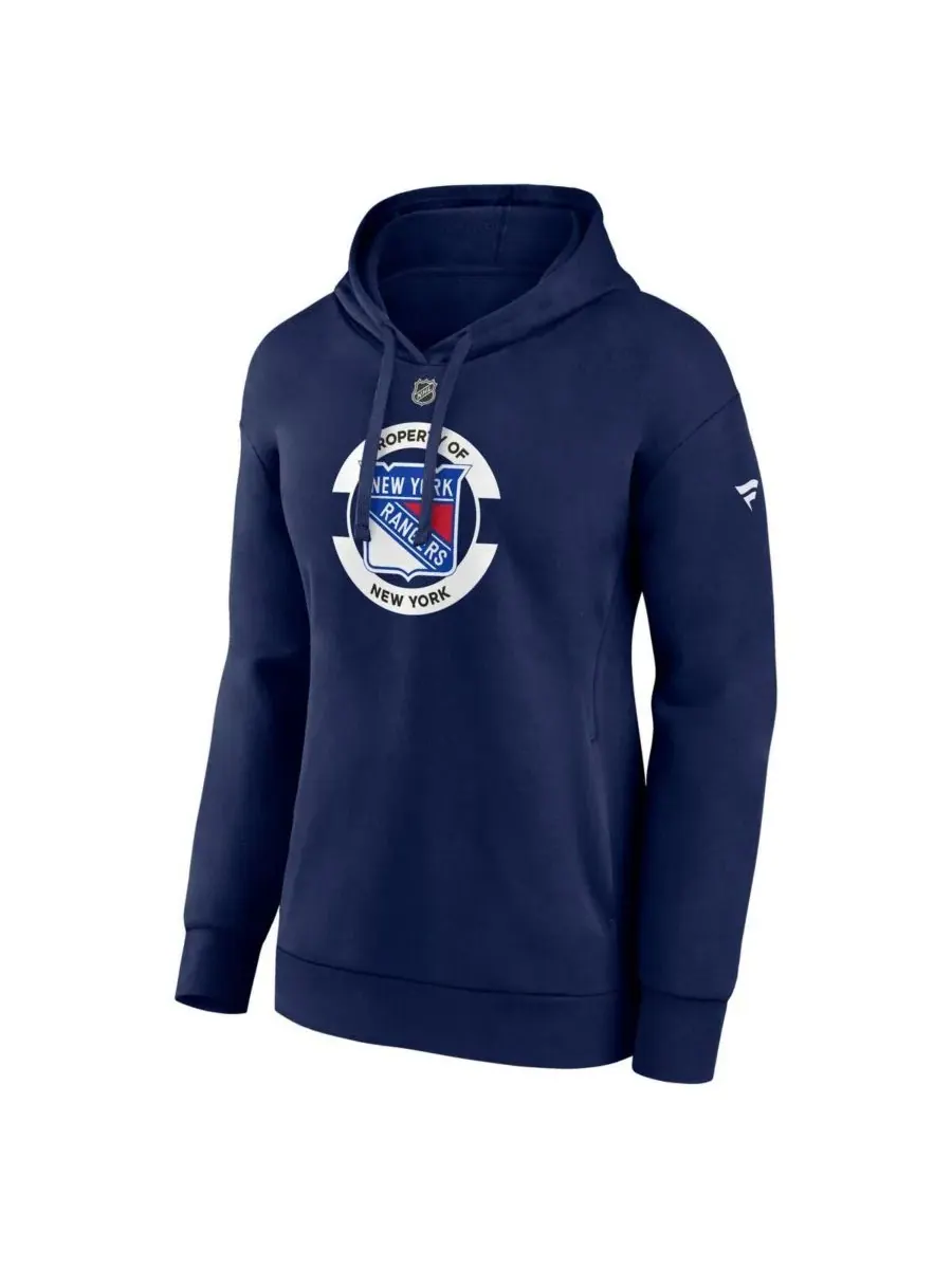 Fanatics Женская темно-синяя толстовка с капюшоном New York Rangers Authentic Pro Core Secondary — изображение 2 из 3