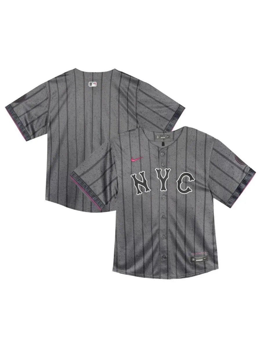 Nike Детская серая футболка New York Mets 2024 City Connect Limited для мальчиков и девочек — изображение 1 из 3, серый