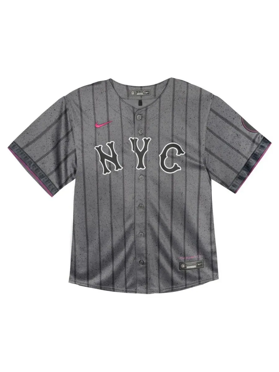 Nike Детская серая футболка New York Mets 2024 City Connect Limited для мальчиков и девочек — изображение 2 из 3, серый