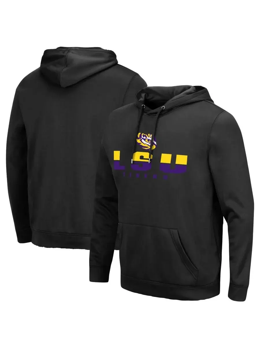 Colosseum Мужская черная толстовка с капюшоном LSU Tigers Lantern — изображение 1 из 3, черный