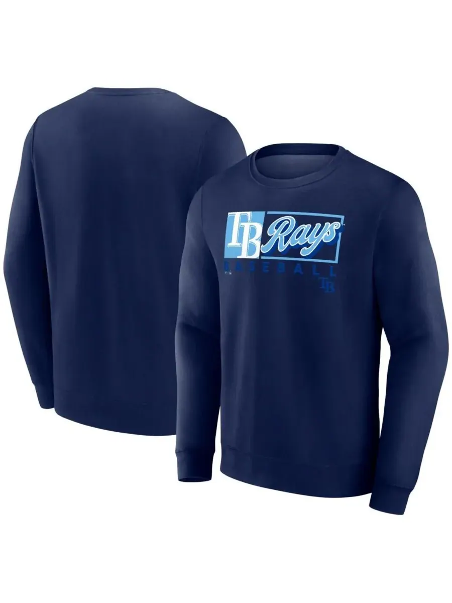 Fanatics Мужская темно-синяя флисовая толстовка Tampa Bay Rays Focus — изображение 1 из 3, темно-синий